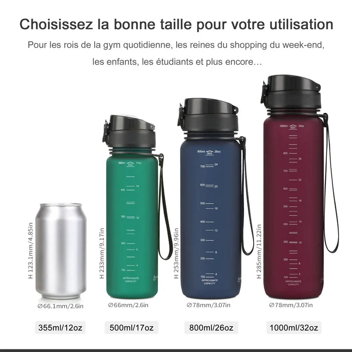 500/1000ML Sport Water Bottle